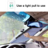 Telebrands Auto Universal Car Retractable Windshield Sun Shade For Car 45cm