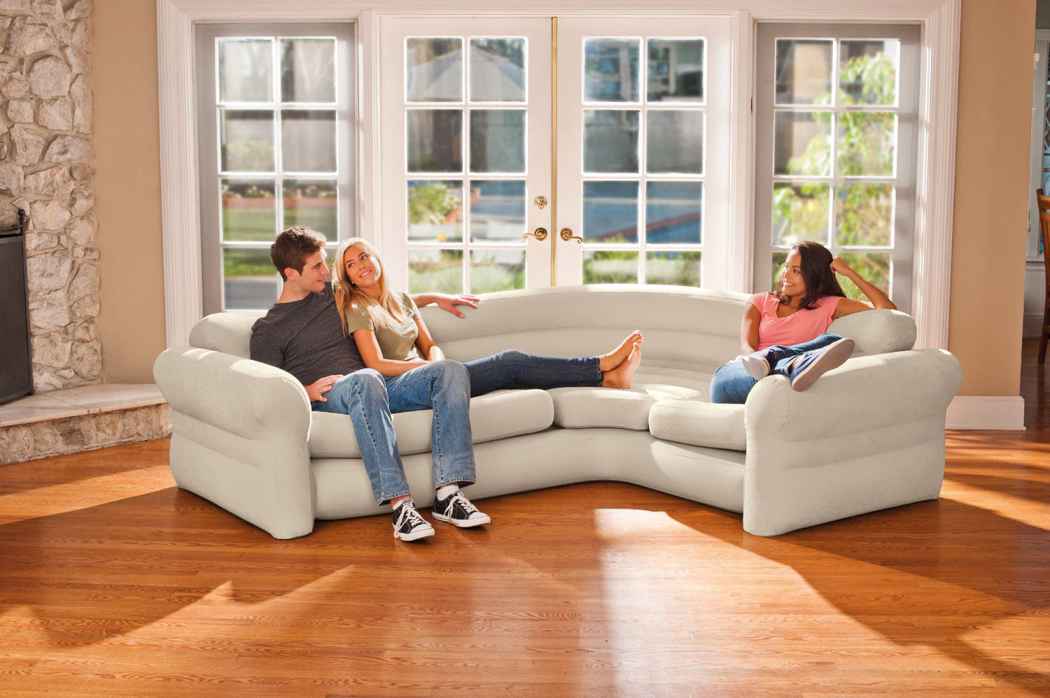 intex inflatable double sofa bed